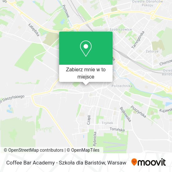 Mapa Coffee Bar Academy - Szkoła dla Baristów