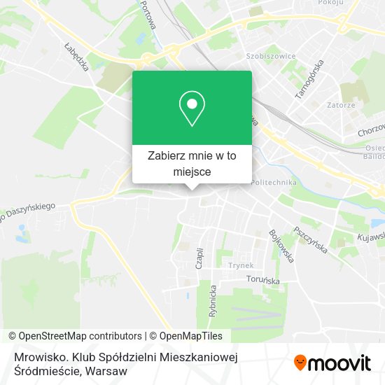 Mapa Mrowisko. Klub Spółdzielni Mieszkaniowej Śródmieście