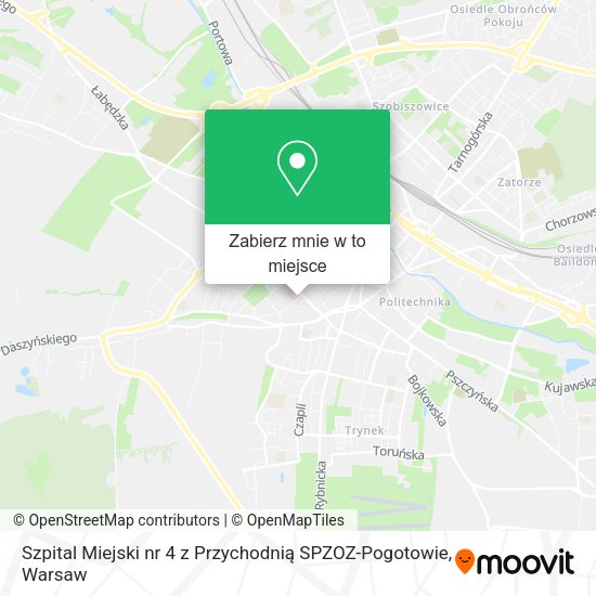 Mapa Szpital Miejski nr 4 z Przychodnią SPZOZ-Pogotowie