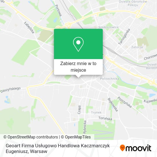 Mapa Geoart Firma Usługowo Handlowa Kaczmarczyk Eugeniusz