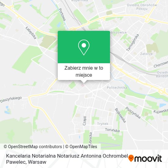 Mapa Kancelaria Notarialna Notariusz Antonina Ochrombel Pawelec