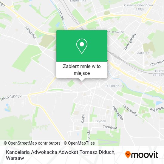 Mapa Kancelaria Adwokacka Adwokat Tomasz Diduch