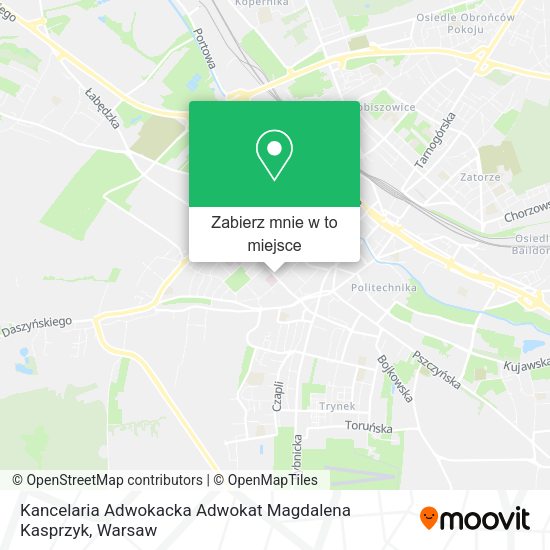 Mapa Kancelaria Adwokacka Adwokat Magdalena Kasprzyk