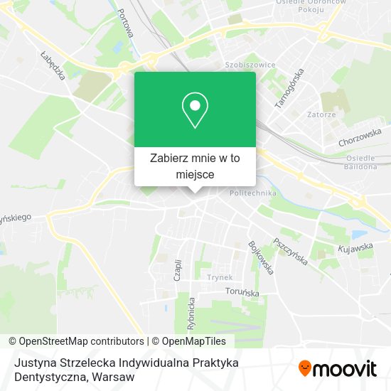 Mapa Justyna Strzelecka Indywidualna Praktyka Dentystyczna