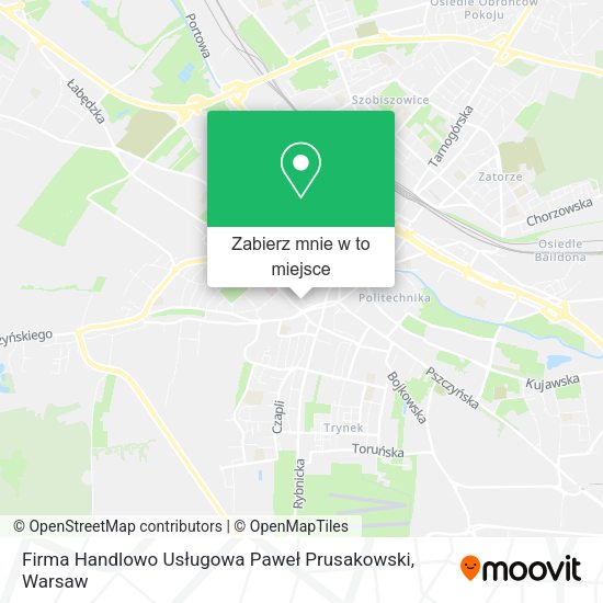 Mapa Firma Handlowo Usługowa Paweł Prusakowski