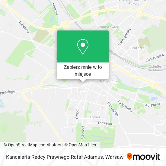 Mapa Kancelaria Radcy Prawnego Rafał Adamus