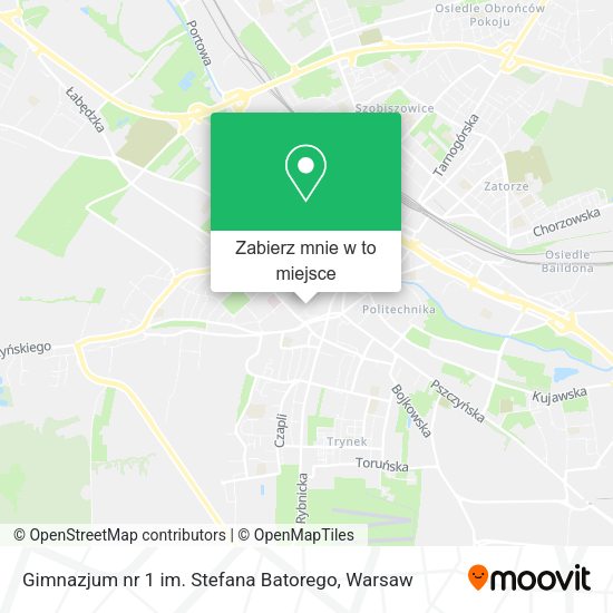 Mapa Gimnazjum nr 1 im. Stefana Batorego