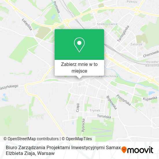 Mapa Biuro Zarządzania Projektami Inwestycyjnymi Samax Elżbieta Ziaja