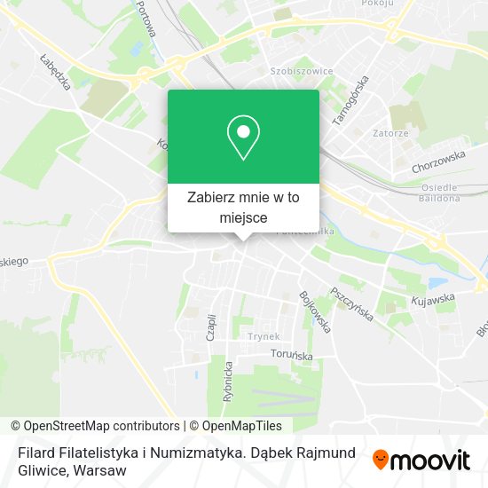 Mapa Filard Filatelistyka i Numizmatyka. Dąbek Rajmund Gliwice