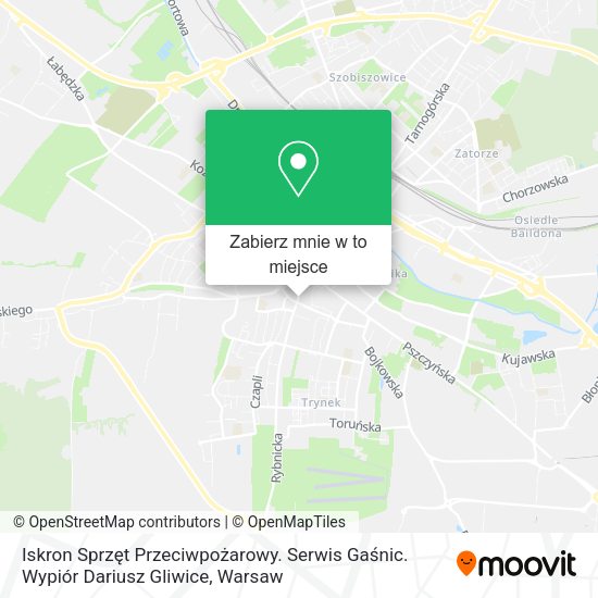 Mapa Iskron Sprzęt Przeciwpożarowy. Serwis Gaśnic. Wypiór Dariusz Gliwice