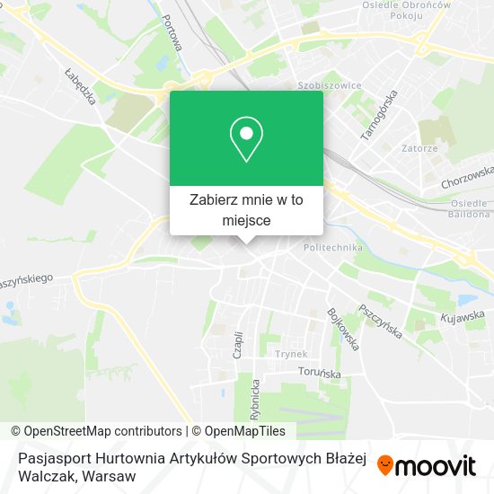 Mapa Pasjasport Hurtownia Artykułów Sportowych Błażej Walczak