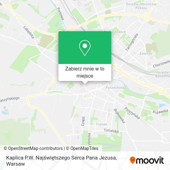 Mapa Kaplica P.W. Najświętszego Serca Pana Jezusa