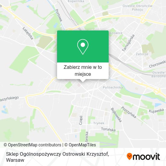 Mapa Sklep Ogólnospożywczy Ostrowski Krzysztof