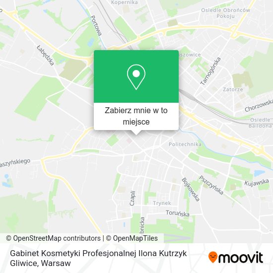 Mapa Gabinet Kosmetyki Profesjonalnej Ilona Kutrzyk Gliwice