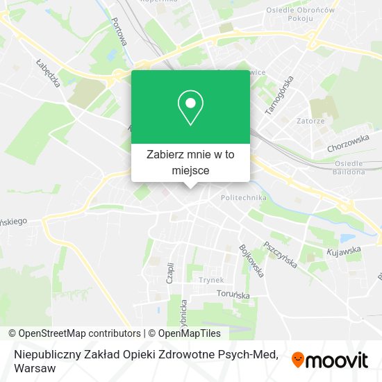 Mapa Niepubliczny Zakład Opieki Zdrowotne Psych-Med