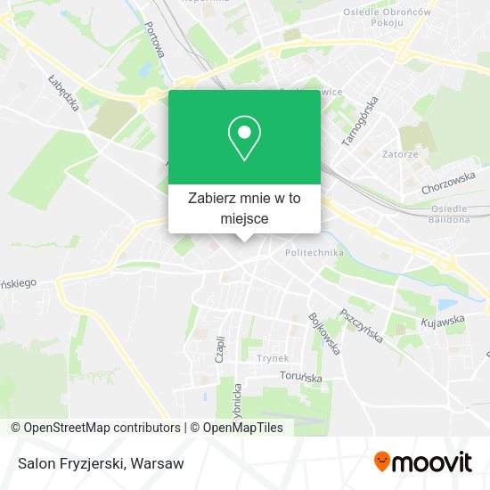 Mapa Salon Fryzjerski