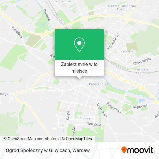 Mapa Ogród Społeczny w Gliwicach