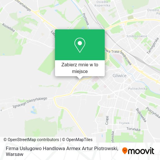 Mapa Firma Usługowo Handlowa Armex Artur Piotrowski