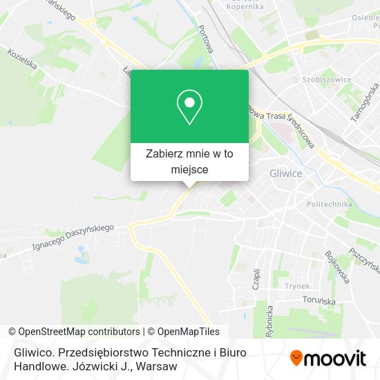 Mapa Gliwico. Przedsiębiorstwo Techniczne i Biuro Handlowe. Józwicki J.