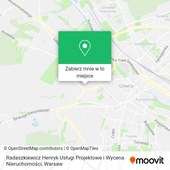 Mapa Radaszkiewicz Henryk Usługi Projektowe i Wycena Nieruchomości