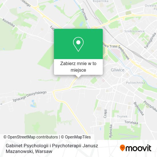 Mapa Gabinet Psychologii i Psychoterapii Janusz Mazanowski