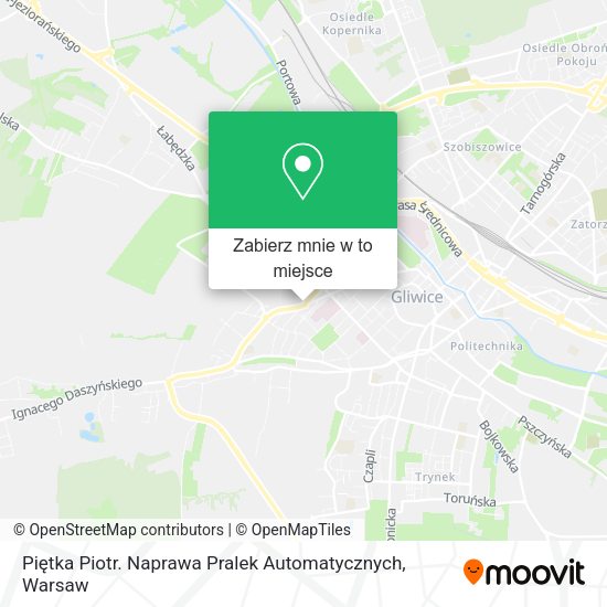 Mapa Piętka Piotr. Naprawa Pralek Automatycznych