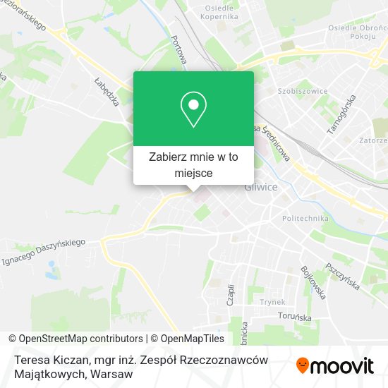 Mapa Teresa Kiczan, mgr inż. Zespół Rzeczoznawców Majątkowych