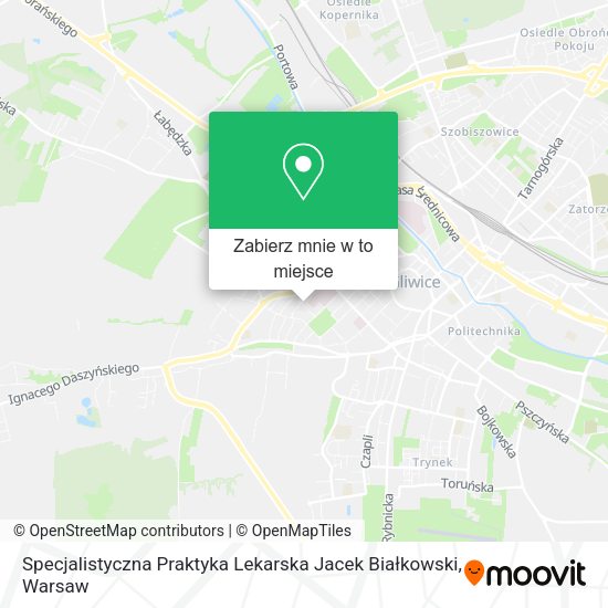 Mapa Specjalistyczna Praktyka Lekarska Jacek Białkowski