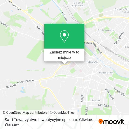 Mapa Safri Towarzystwo Inwestycyjne sp. z o.o. Gliwice