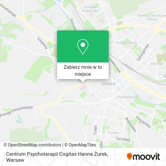 Mapa Centrum Psychoterapii Cogitas Hanna Żurek