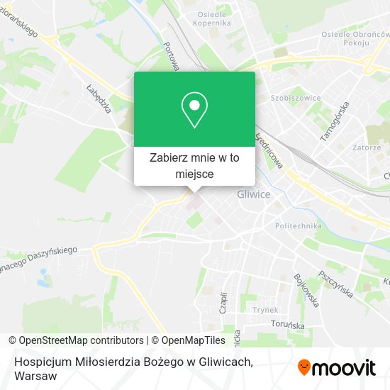 Mapa Hospicjum Miłosierdzia Bożego w Gliwicach