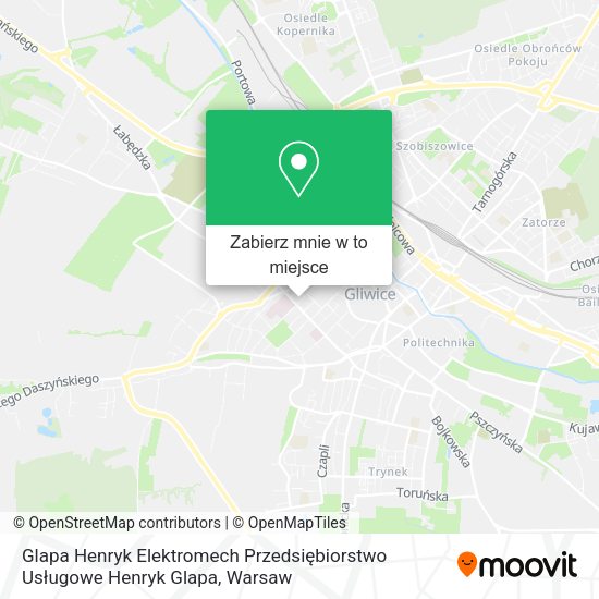 Mapa Glapa Henryk Elektromech Przedsiębiorstwo Usługowe Henryk Glapa