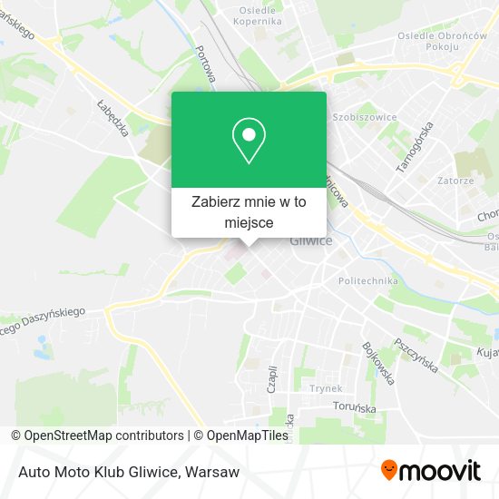 Mapa Auto Moto Klub Gliwice