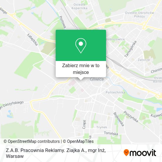 Mapa Z.A.B. Pracownia Reklamy. Ziajka A., mgr Inż