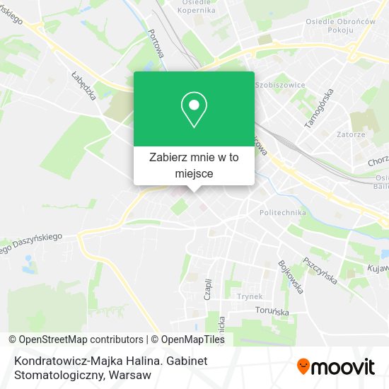 Mapa Kondratowicz-Majka Halina. Gabinet Stomatologiczny