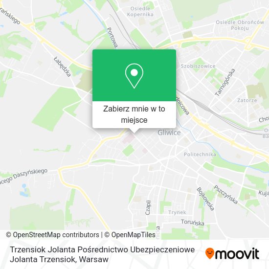 Mapa Trzensiok Jolanta Pośrednictwo Ubezpieczeniowe Jolanta Trzensiok