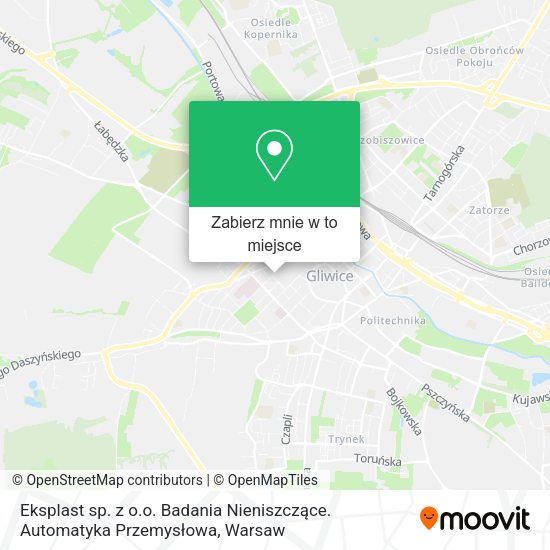 Mapa Eksplast sp. z o.o. Badania Nieniszczące. Automatyka Przemysłowa