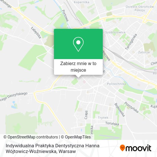 Mapa Indywidualna Praktyka Dentystyczna Hanna Wójtowicz-Woźniewska