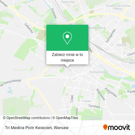 Mapa Tri Medica Piotr Kwiecień