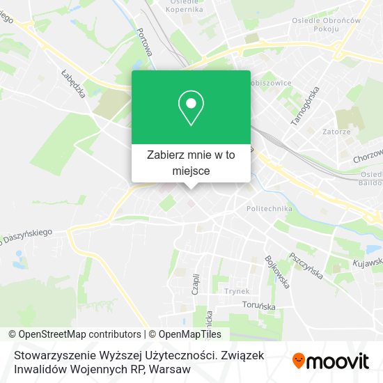 Mapa Stowarzyszenie Wyższej Użyteczności. Związek Inwalidów Wojennych RP