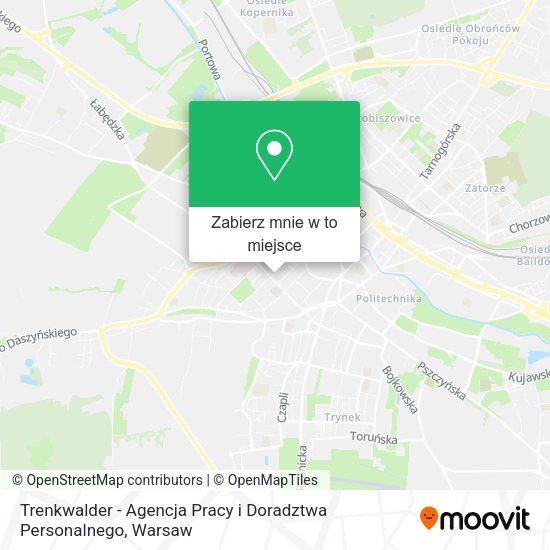 Mapa Trenkwalder - Agencja Pracy i Doradztwa Personalnego