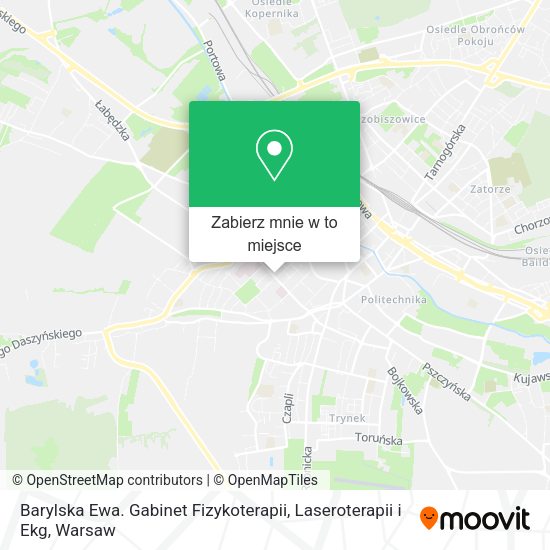 Mapa Barylska Ewa. Gabinet Fizykoterapii, Laseroterapii i Ekg