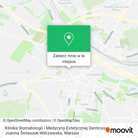 Mapa Klinika Stomatologii i Medycyny Estetycznej Denticus Joanna Śmieszek-Wilczewska