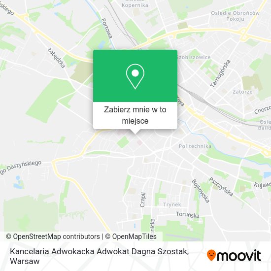 Mapa Kancelaria Adwokacka Adwokat Dagna Szostak