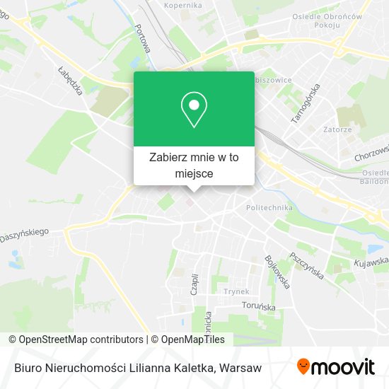 Mapa Biuro Nieruchomości Lilianna Kaletka