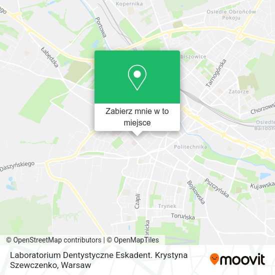 Mapa Laboratorium Dentystyczne Eskadent. Krystyna Szewczenko