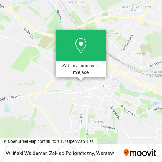 Mapa Wiliński Waldemar. Zakład Poligraficzny