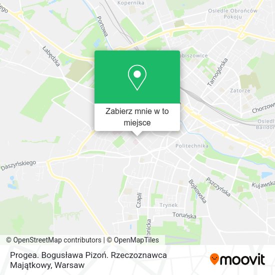 Mapa Progea. Bogusława Pizoń. Rzeczoznawca Majątkowy