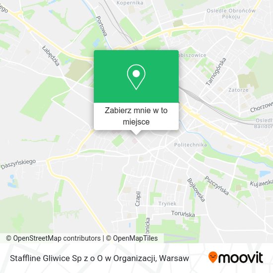 Mapa Staffline Gliwice Sp z o O w Organizacji