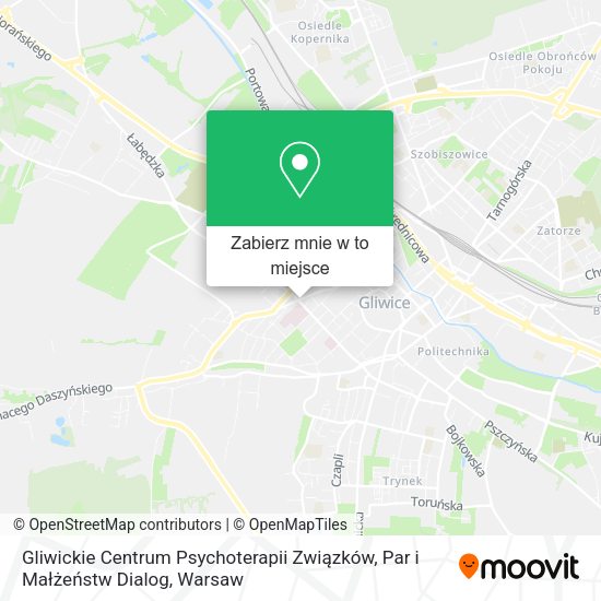 Mapa Gliwickie Centrum Psychoterapii Związków, Par i Małżeństw Dialog